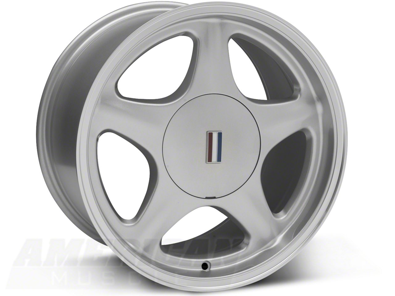 Silver Pony Wheel w/Machined Lip - 17x10 (87-93; Excludes 93 Cobra)