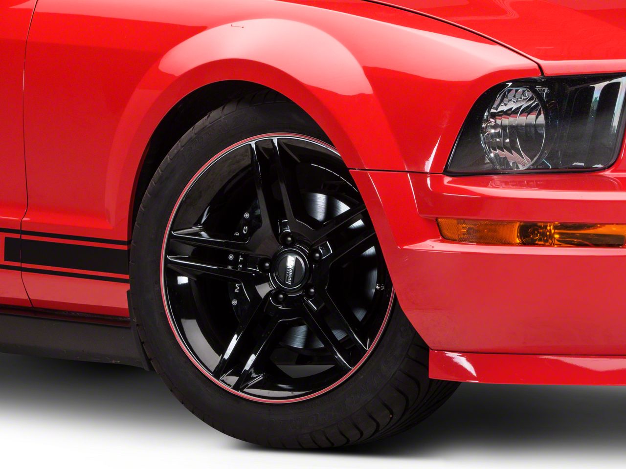 WheelBands Kit - Silver w/ Red Insert (79-14 All)