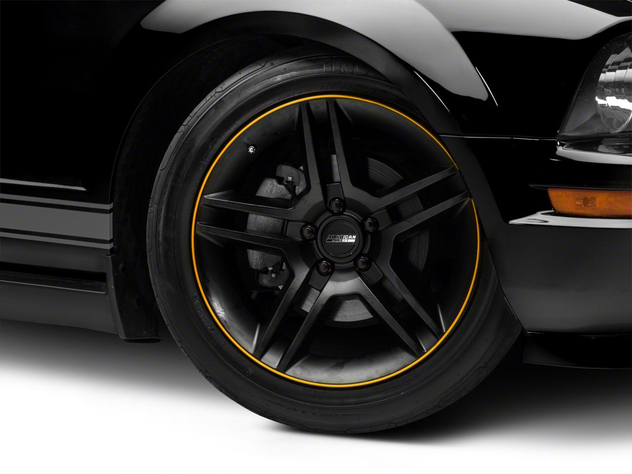 WheelBands Kit - Black w/ Yellow Insert (79-14 All)