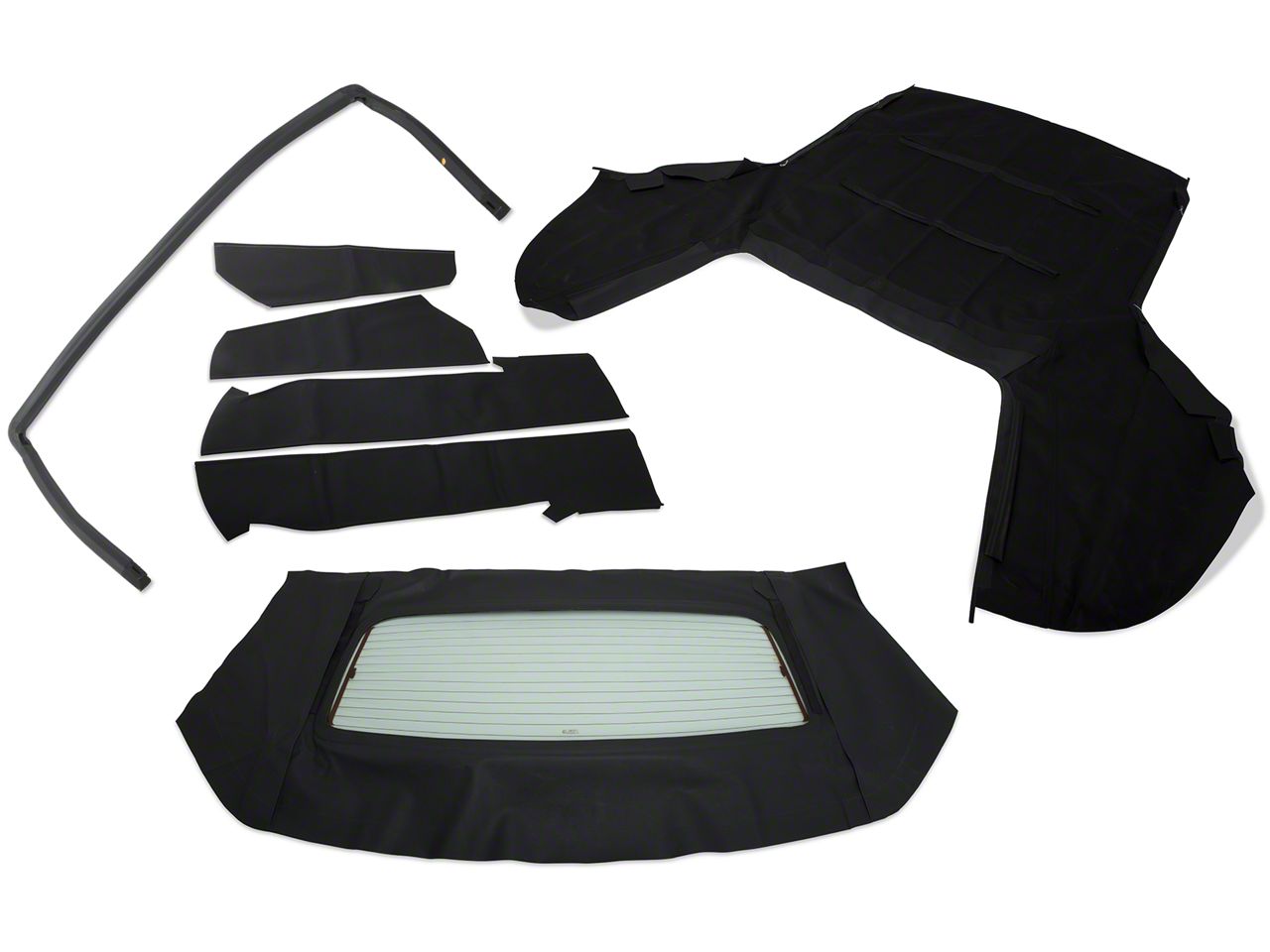 Convertible Top Resto Kit - Black (85-90 All)