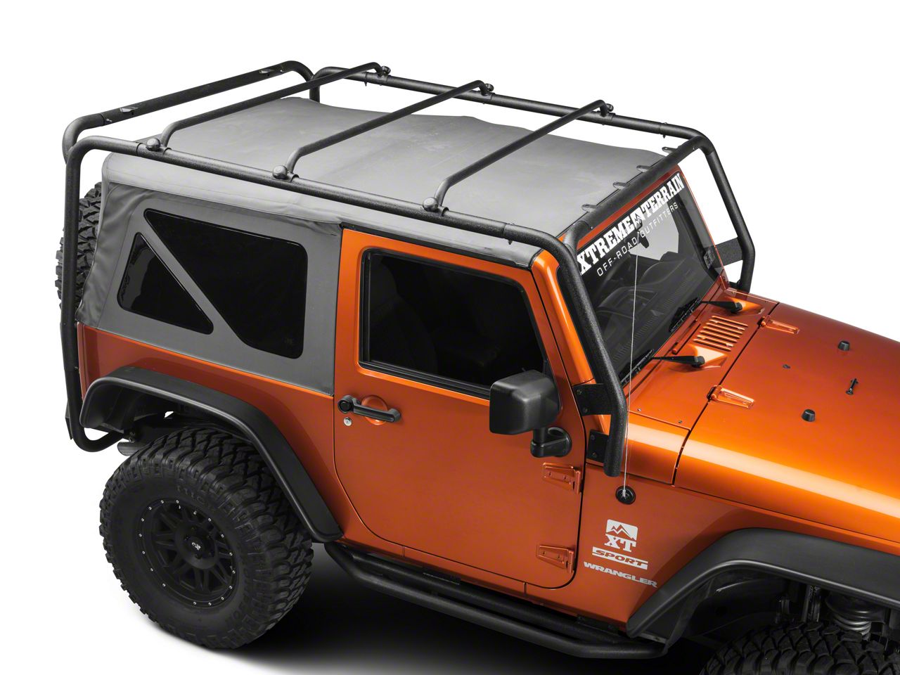 Barricade Wrangler Roof Rack - Textured Black J100174 (07-17 Wrangler JK 2 Door) - Free Shipping