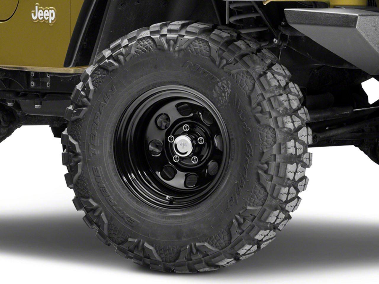 Mammoth 8 Black Steel Wheel - 15x10 (87-06 Wrangler YJ & TJ)