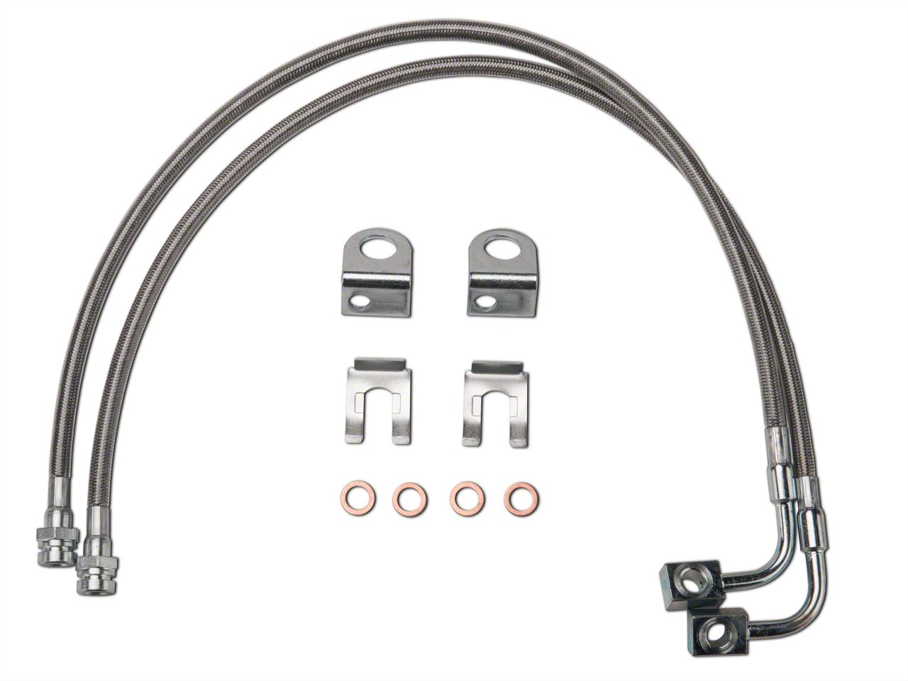 Synergy Extended Front/Rear DOT Approved Brake Line Kit (0715 Wrangler JK)