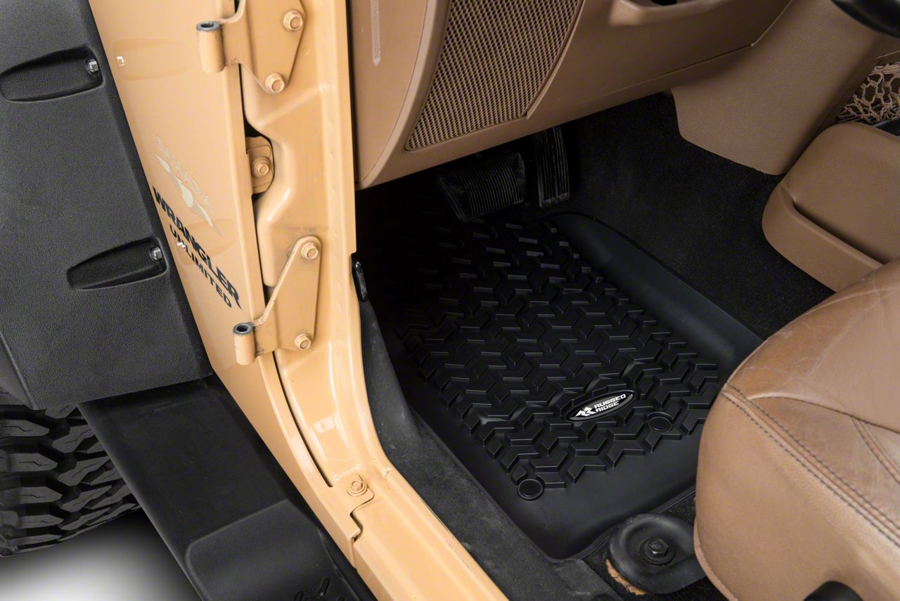 Rugged Ridge Wrangler All Terrain Black Floor Liner Set 12988.04 (1117