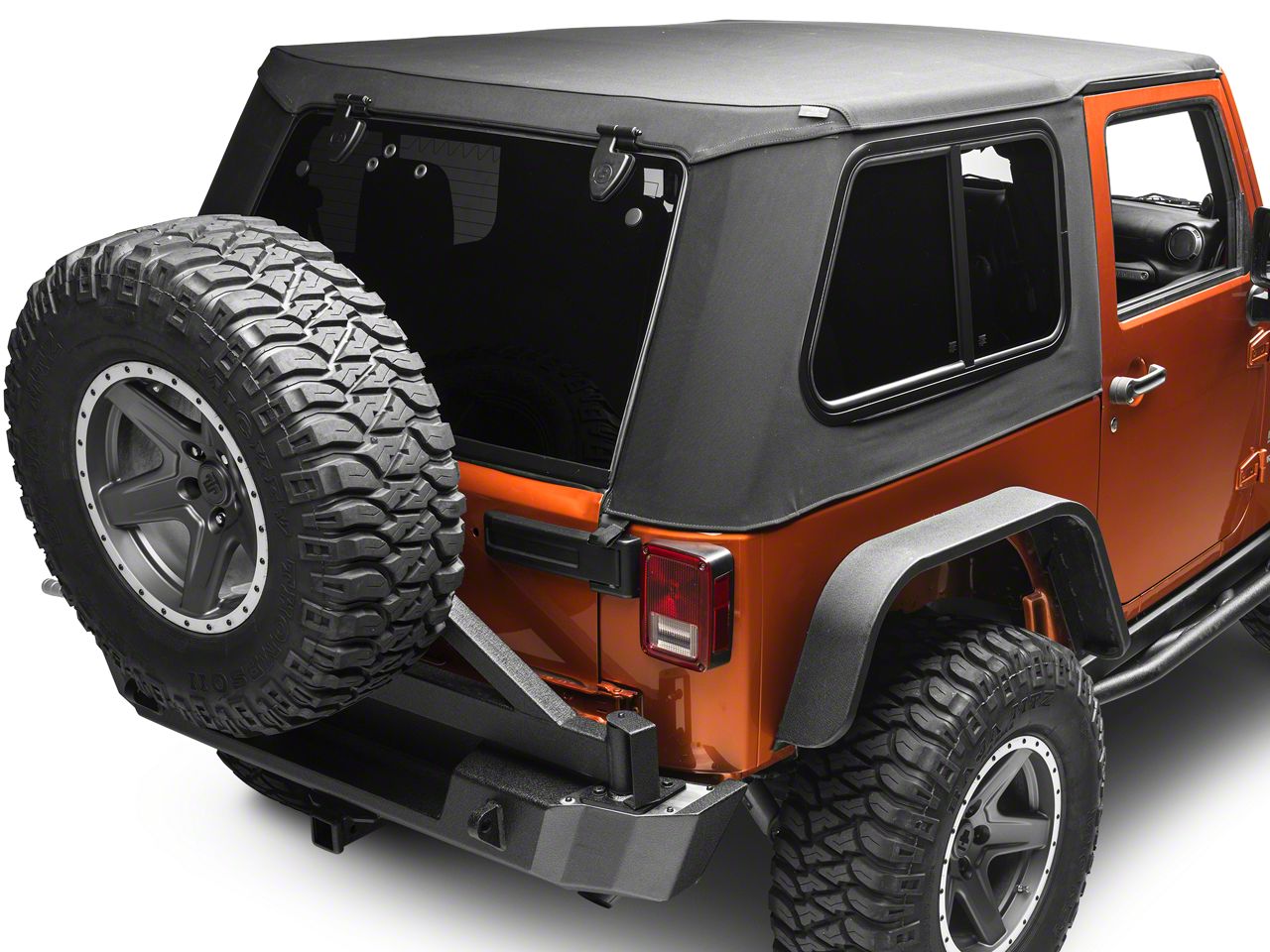 bestop jk trektop pro wrangler jeep door soft hybrid twill 2dr fastback