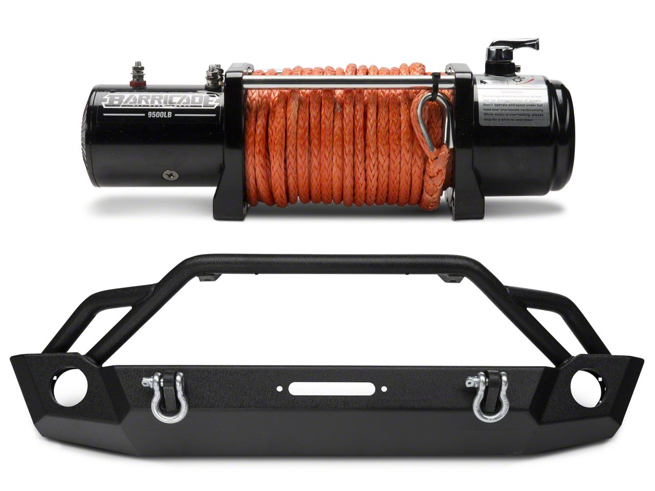 Barricade Wrangler Extreme HD Front Bumper & Winch Combo J104257 (0717