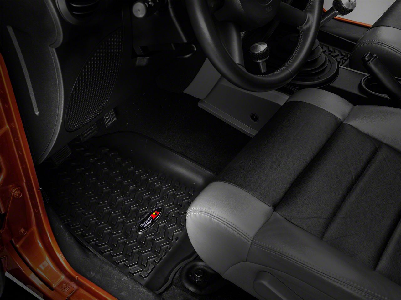 Rugged Ridge All Terrain Floor Liner Kit -1st & 2nd Row, Black (07-13 Wrangler JK 4 Door)