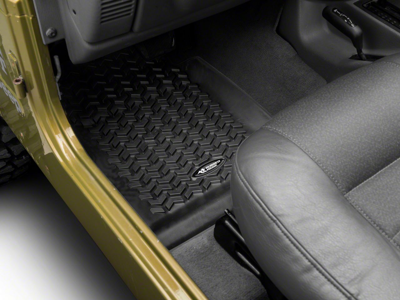 Rugged Ridge All Terrain Floor Liner - Front Pair, Black (97-06 Wrangler TJ)