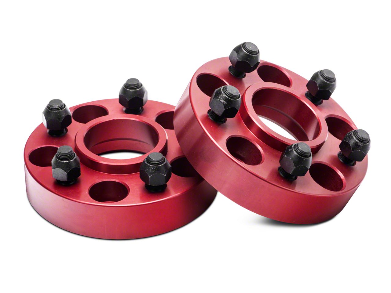 Alloy USA Red 1.25 In. Wheel Spacer Kit (87-06 Wrangler YJ & TJ w/5x4.5 Bolt Pattern)