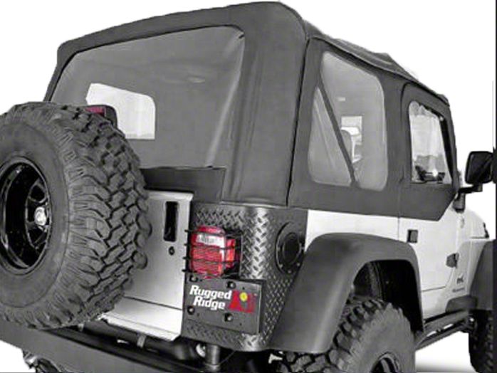 Rugged Ridge XHD Soft Top w/Tinted Windows & No Door Skins, Black Diamond (03-06 Wrangler TJ)