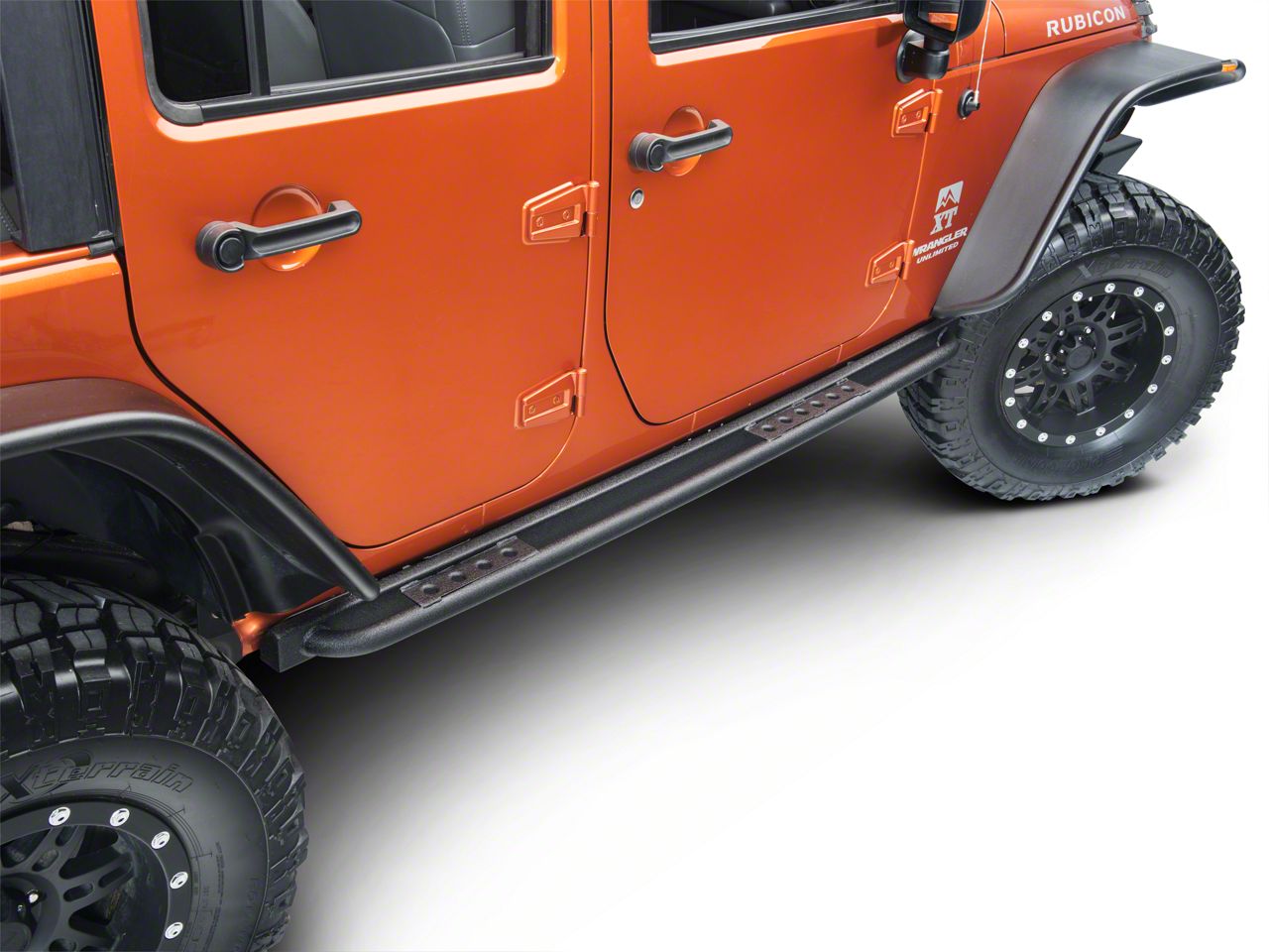 smittybilt src classic rock door step jk rails wrangler textured oem