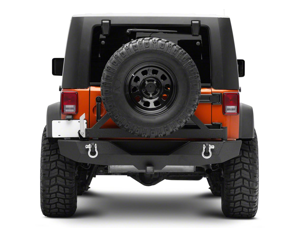 Barricade Trail Force HD Rear Bumper w/ Tire Carrier (0714 Wrangler JK