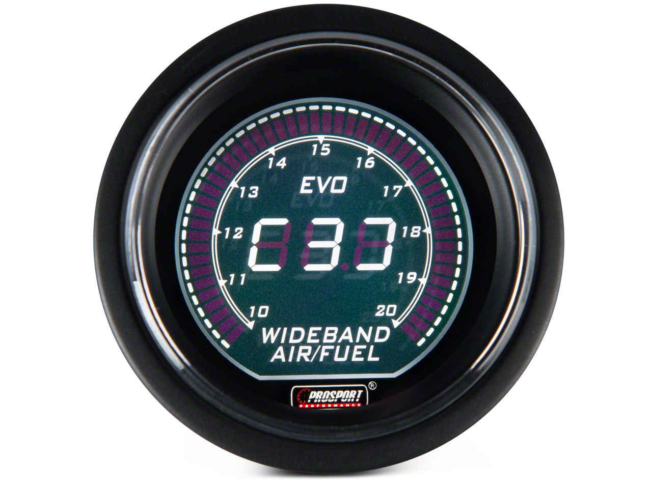 F150 Dual Color Digital Gauge Wideband Air Fuel Ratio, Green/White