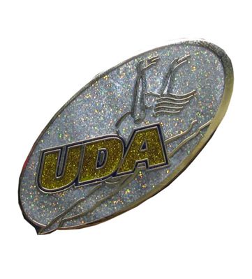 UDA Glitter Oval Logo Pin