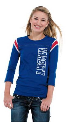Jersey Tee Royal & Scarlet