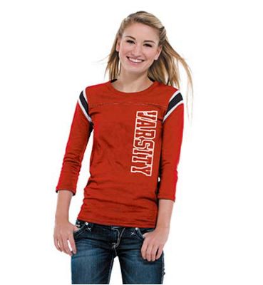 Jersey Tee Scarlet and Black