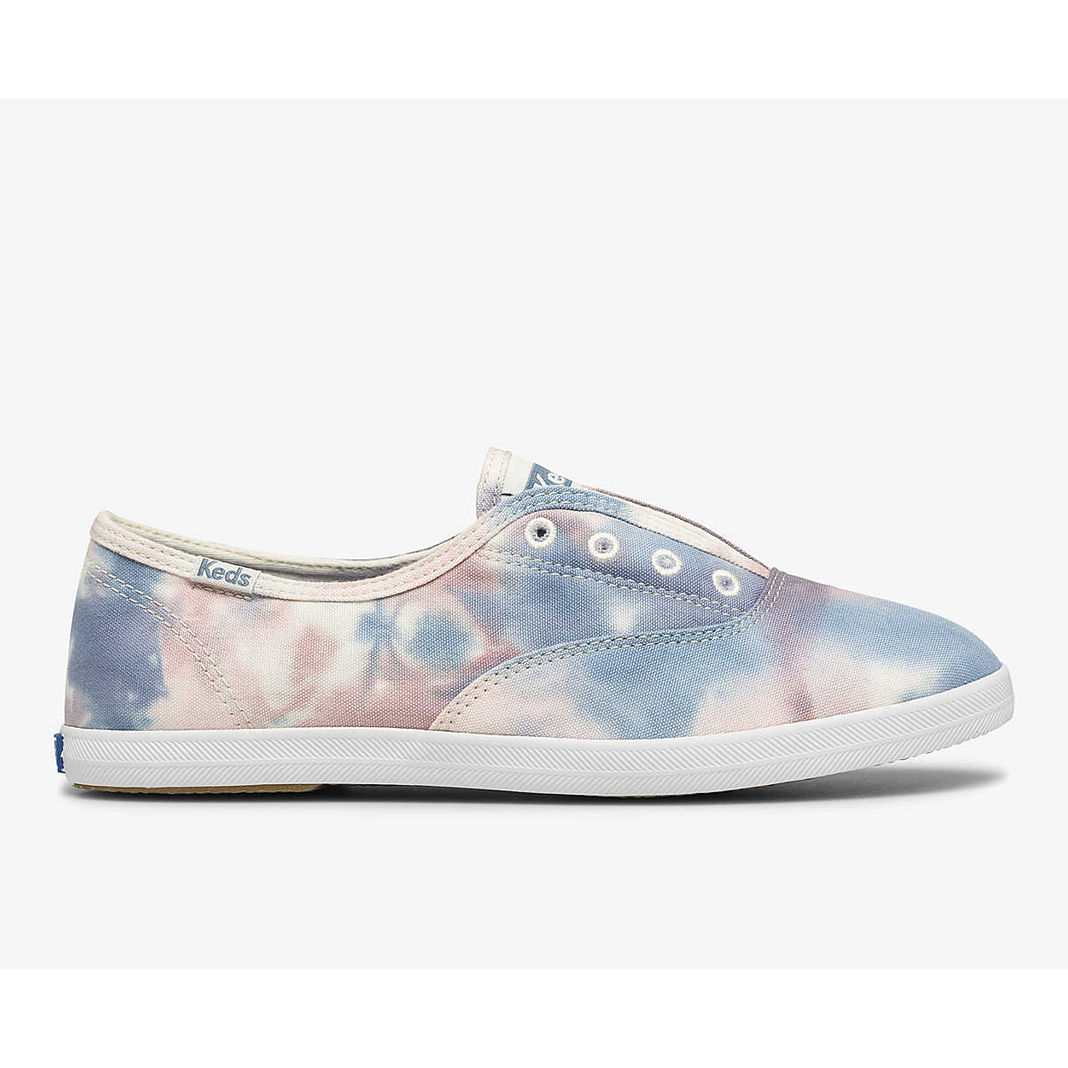 Keds Chillax Washable Feat. Tie Dye Organic Cotton In Pink Blue Multi