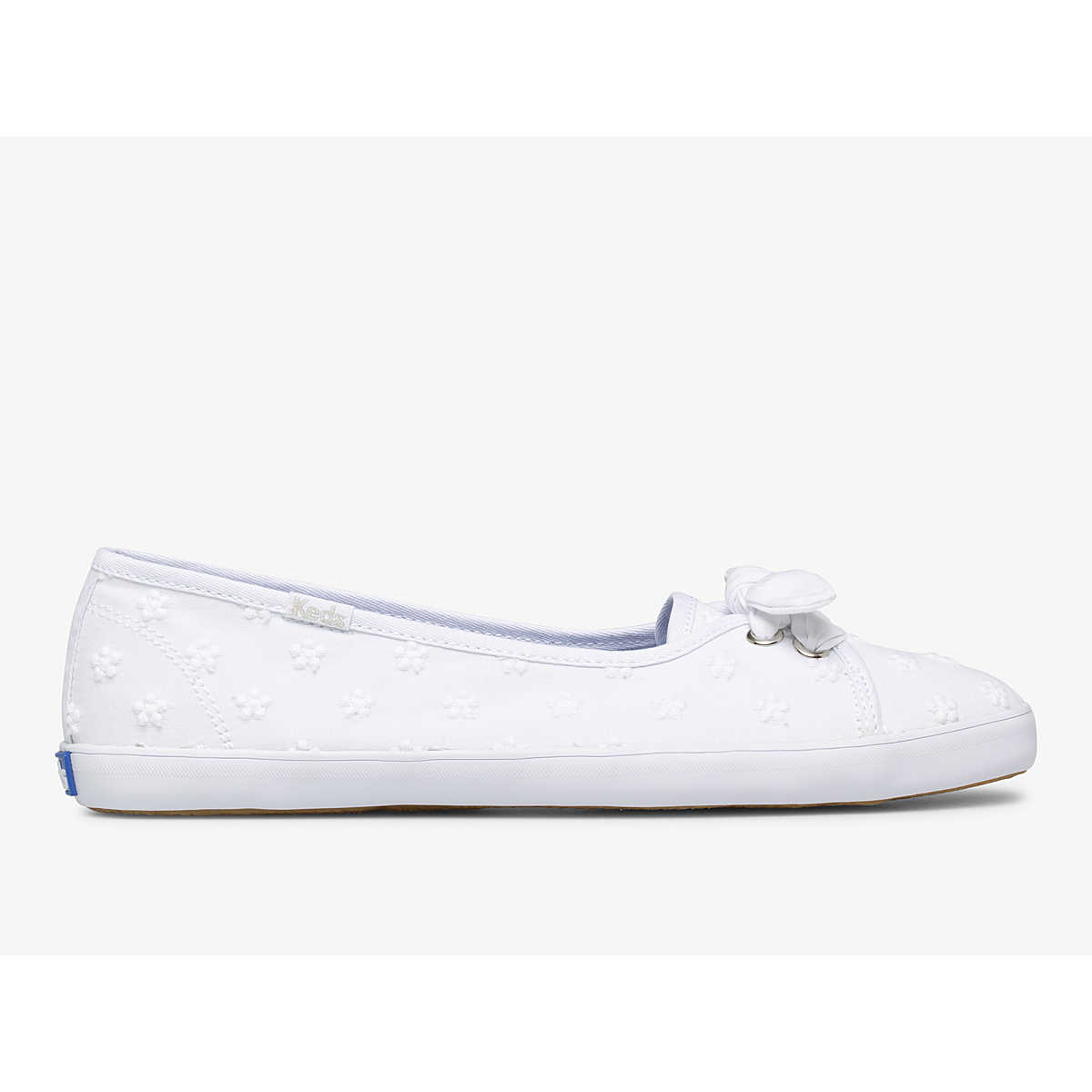 Keds Seaside Daisy Eyelet Slip On Sneaker In White