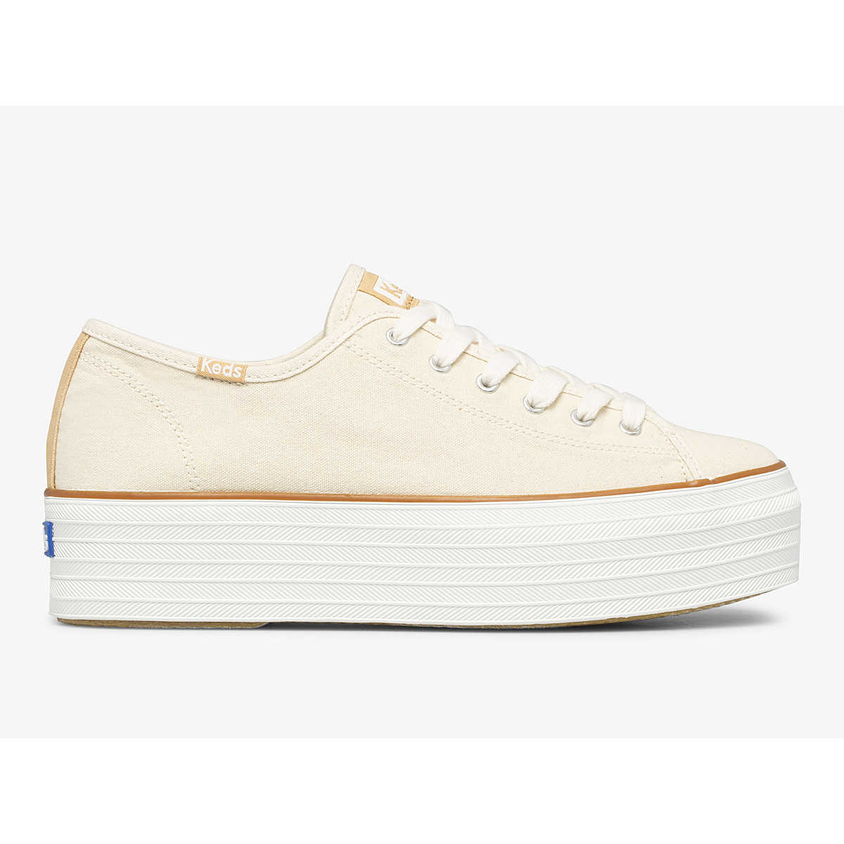 Keds Triple Up Canvas Sneaker. In Cream