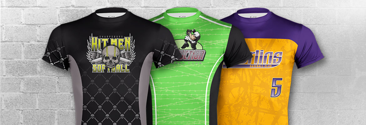 Custom Mens Ink Short Sleeve Compression Banner