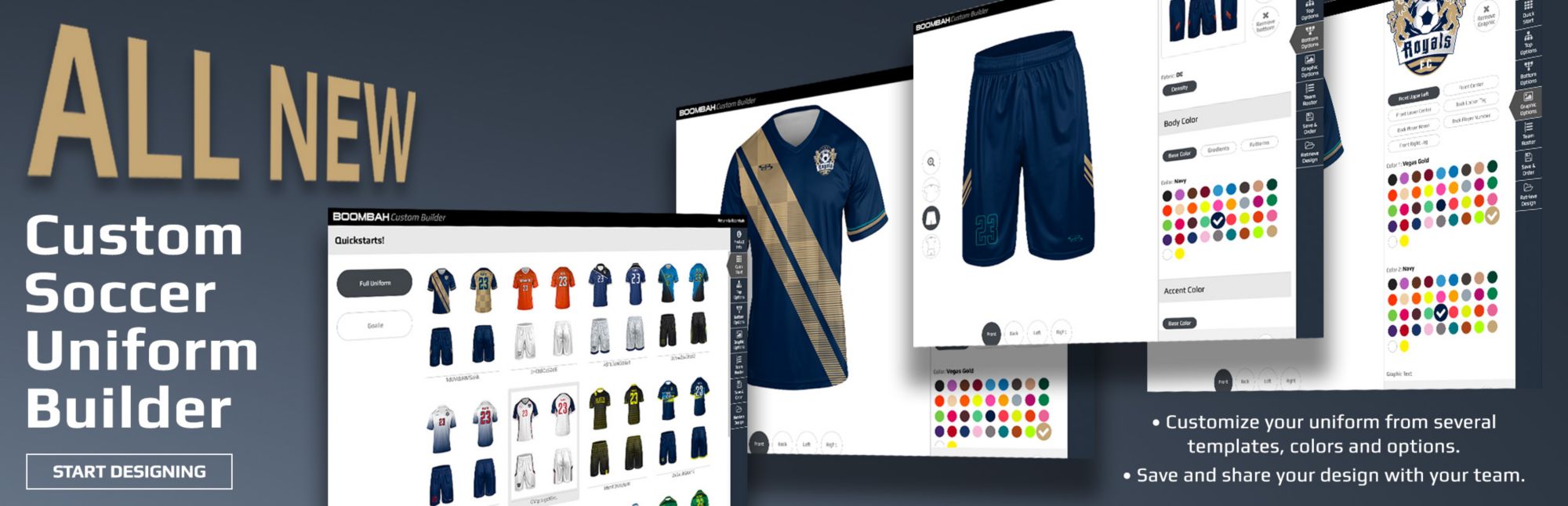 Boombah Custom Soccer Uniform Builder
