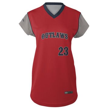 Boombah fastpitch short sleeve v-neck Authentic Jersey