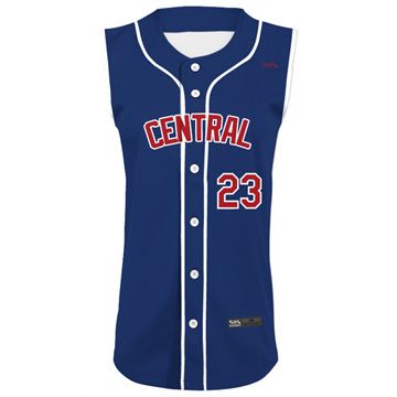 Boombah fastpitch Full Button Sleevless Authentic Jersey