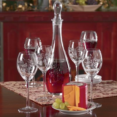 7 Piece Decanter Set and Big Red Cheddar