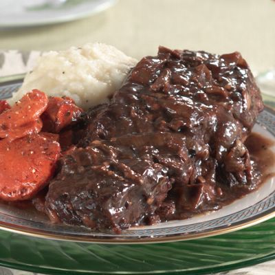 Boneless Beef Short Ribs With Mushroom Sauce