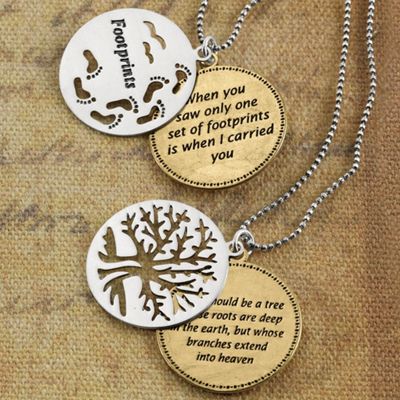 Pendant Two Tone Cutout Double Disc