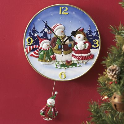 Clock Snowman