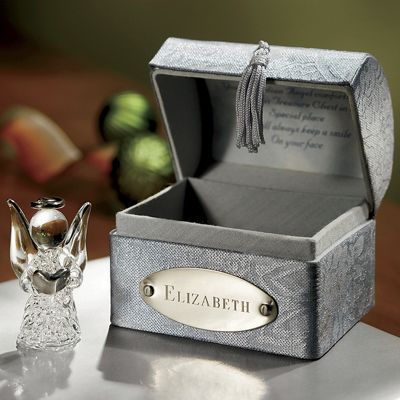 Angel In Personalized Treasure Chest