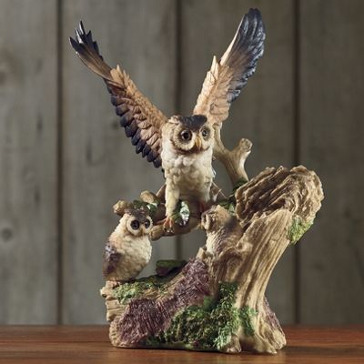 Figurine Owl Family