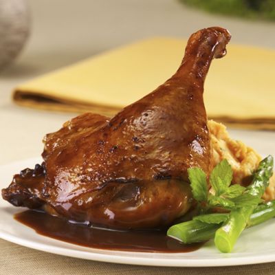 Duck Leg Quarters in Port Cherry Sauce