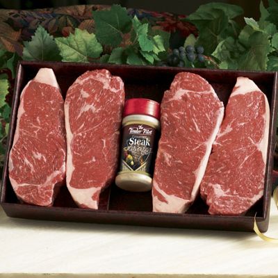Center Cut New York Strip Steaks With Gourmet Seasoning