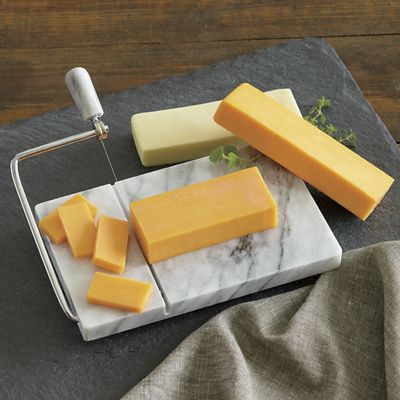 Marble Cheese Slicer and Cheese Assortment