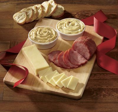 Cutting Board With Cheese and Ham