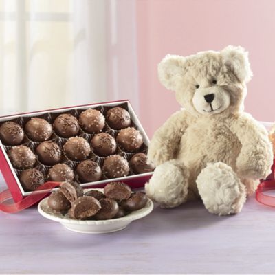 Plush Bear and Chocolate Truffles