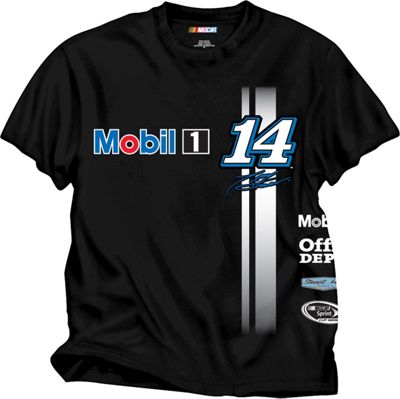 Tony Stewart 14 Mobil 1 Uniform Stripe Tee