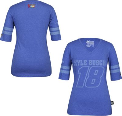 Kyle Busch 18 Ladies Varsity 3 4 Sleeve Tee