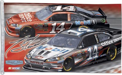 Tony Stewart 14 Two sided Flag