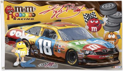 Kyle Busch 18 Two sided Flag