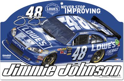Jimmie Johnson 48 Wood Sign