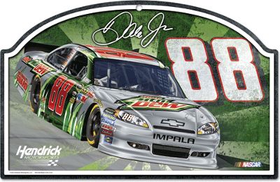 Dale Earnhardt Jr 88 Diet Mountain Dew Wood Sign