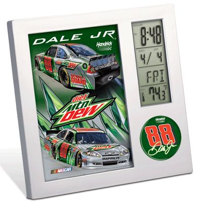 Dale Earnhardt Jr 88 Diet Mountain Dew Desk Clock