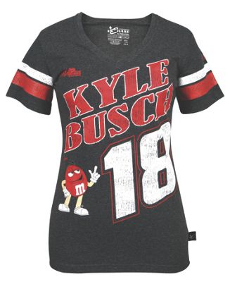 Kyle Busch 18 Ladies Varsity V neck Jersey