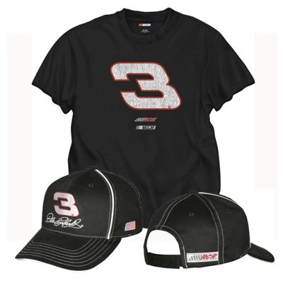 dale earnhardt 3 tee cap combo