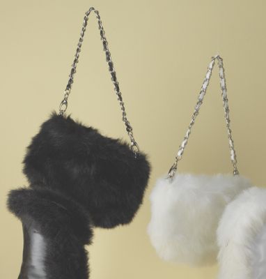Faux Fur Trim Bag