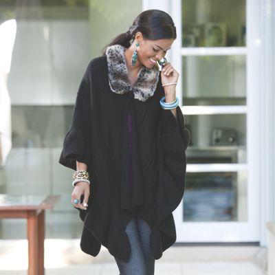 Charlize Ruffle Cape