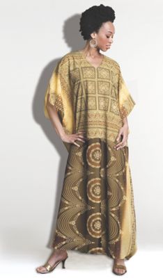 Earth Mother Caftan - Purple-Gold